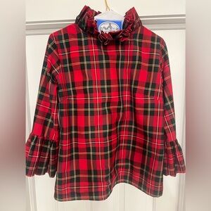 Elizabeth Wilson Tartan Plaid Blouse